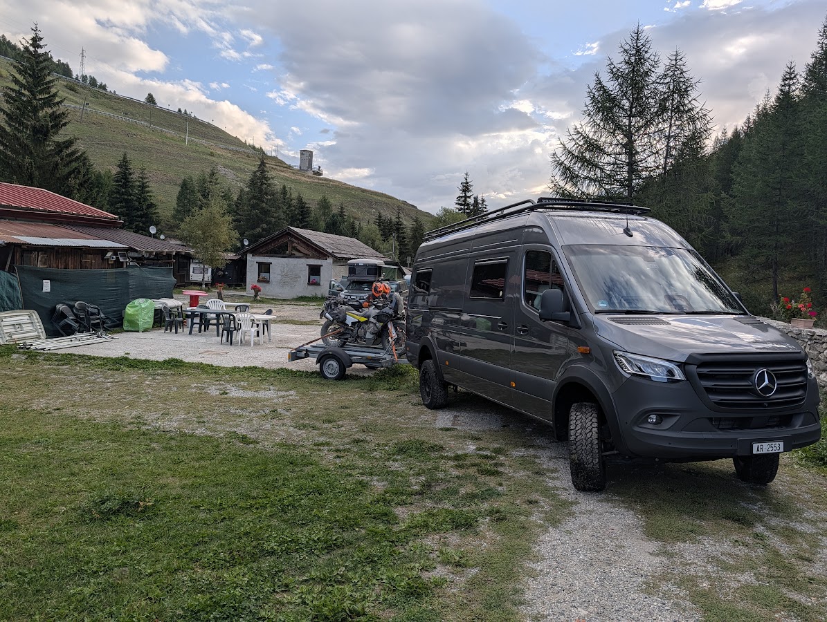 Base-Camp Sestriere mit dem Sprinterli